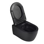 Унитаз ABBER Bequem AC1104MB подвесной черный матовый, безободковый-7