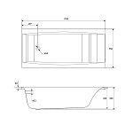 Ванна прямоугольная VIRGO 170*75-11