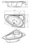 Ванна асимметричная KALIOPE 170*110 правая-8