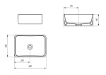 Раковина CREA 50 RECTANGULAR-4