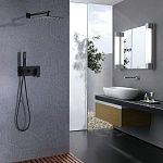 Душевая система ABBER Daheim AF8218B скрытого монтажа без излива, черная матовая-2