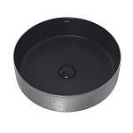 Раковина накладная ABBER Bequem AC2109BS черный матовый с серебром-3