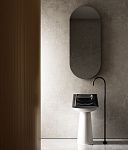 Раковина отдельностоящая прозрачная ABBER Kristall AT2706White-Onyx белый/черный-2