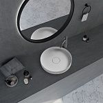 Раковина накладная ABBER Stein AS2604 белая матовая-2