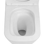 Унитаз ABBER Rechteck AC1210TMW компакт белый матовый, безободковый, смыв торнадо-8