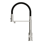 Смеситель для кухни ZEN с подключением фильтра с гибким изливом сатин-6