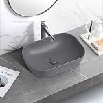 Раковина накладная ABBER Rechteck AC2200MG серая матовая-4