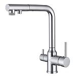 Смеситель ABBER Emotion AF8814 для кухни с подключением фильтра и выдвижной лейкой, хром
