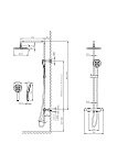Душевая система OLIVA с термостатом черный-10