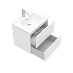 Тумба подвесная ATLAS 60 под умыв-к Creavit Su 60, белый матовый, LA-WCAB-60-122-4