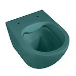 Унитаз ABBER Bequem AC1101MBG подвесной темно-зеленый матовый, безободковый-8