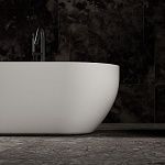 Ванна из искусственного камня ABBER Stein AS9613-1.6 белая матовая-4