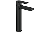 Смеситель BRASKO BLACK высокий для раковины с клик-клак-7