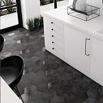Плитка керамическая напольная 24954 HERITAGE HEXÁGONO Carbon 17,5х20 см-2