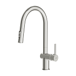 Смеситель для кухни BRASKO с выдвижным изливом хром