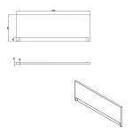 Панель для ванны фронтальная UNIVERSAL TYPE 1 160-2