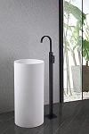 Смеситель ABBER Wasserfall AF8640B напольный для раковины, черный матовый-2