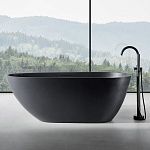 Ванна из искусственного камня ABBER Dortmund AM9911B черная матовая