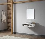 Тумба под раковину ABBER Stein AS1612 подвесная, белая матовая-2