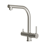 Смеситель для кухни CREA однорычажный с подключением фильтра сатин