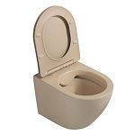 Унитаз ABBER Bequem AC1100MBB подвесной бежевый матовый, безободковый-4