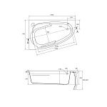 Ванна асимметричная JOANNA 150*95 левая-4