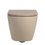 Унитаз ABBER Bequem AC1100MBB подвесной бежевый матовый, безободковый-3