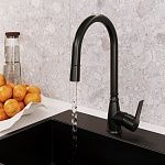 Смеситель для кухни LAPARET ALAMERA с выдвижным изливом BLACK N2040929LPT-5