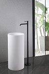 Смеситель ABBER Wasser Kreis AF8140B напольный для раковины, черный матовый-3