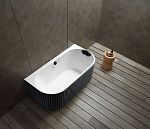 Ванна из искусственного камня ABBER Leipzig AM9916BW черно-белая матовая-2