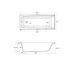 Ванна прямоугольная LORENA 170*70-4