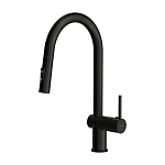 Смеситель для кухни BRASKO с выдвижным изливом черный