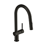 Смеситель для кухни BRASKO с выдвижным изливом черный-2