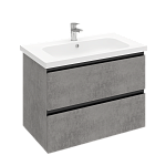 Тумба подвесная ELECTRA 80 под умыв-к Creavit Ideal 80, хромикс серебро, LE-WCAB-80-323-2