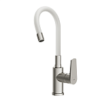 Смеситель для кухни MODUO с гибким изливом белый-7