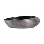 Раковина накладная ABBER Bequem AC2107BS черная матовая с серебром