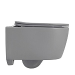 Унитаз ABBER Bequem AC1104MG подвесной серый матовый, безободковый-5