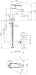 Смеситель CERSANIA для раковины со сливным гарнитуром-7