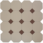 Фальш-октагон плитка-модуль под вставки 4.7*4.7 кофе с молоком (005) 60*60, Keramark