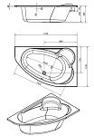 Ванна асимметричная KALIOPE 170*110 правая-4