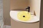 Раковина накладная стеклянная ABBER Glas AK2301Y желтая-2