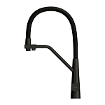 Смеситель для кухни VIVO однорычажный с подключением фильтра с гибким изливом черный-6