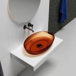 Раковина накладная прозрачная ABBER Kristall AT2801Opal-2