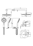 Душевая система LARA встраиваемая хром-6