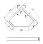 Душевой поддон Gemy ST10T-2