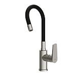 Смеситель для кухни MODUO с гибким изливом сатин-7