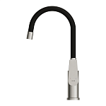 Смеситель для кухни MODUO с гибким изливом сатин-6