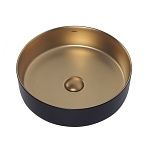 Раковина накладная ABBER Bequem AC2109BG матовое золото с черным-3