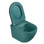 Унитаз ABBER Bequem AC1101MBG подвесной темно-зеленый матовый, безободковый-7