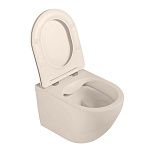 Унитаз ABBER Bequem AC1101MBE подвесной светло-бежевый матовый, безободковый-7